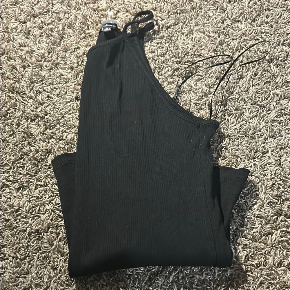 Ambiance Black Ribbed Tank